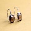 Renpin S925 Silver Handmade Faceted Amethyst Earrings for Women