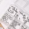 12 Riller Legering Negle Charms Punk Y2K Metal Dele Manicure Nitte Kæde Neglespids Dekoration Retro Cirkel Negle Forsyning Diy Håndværk