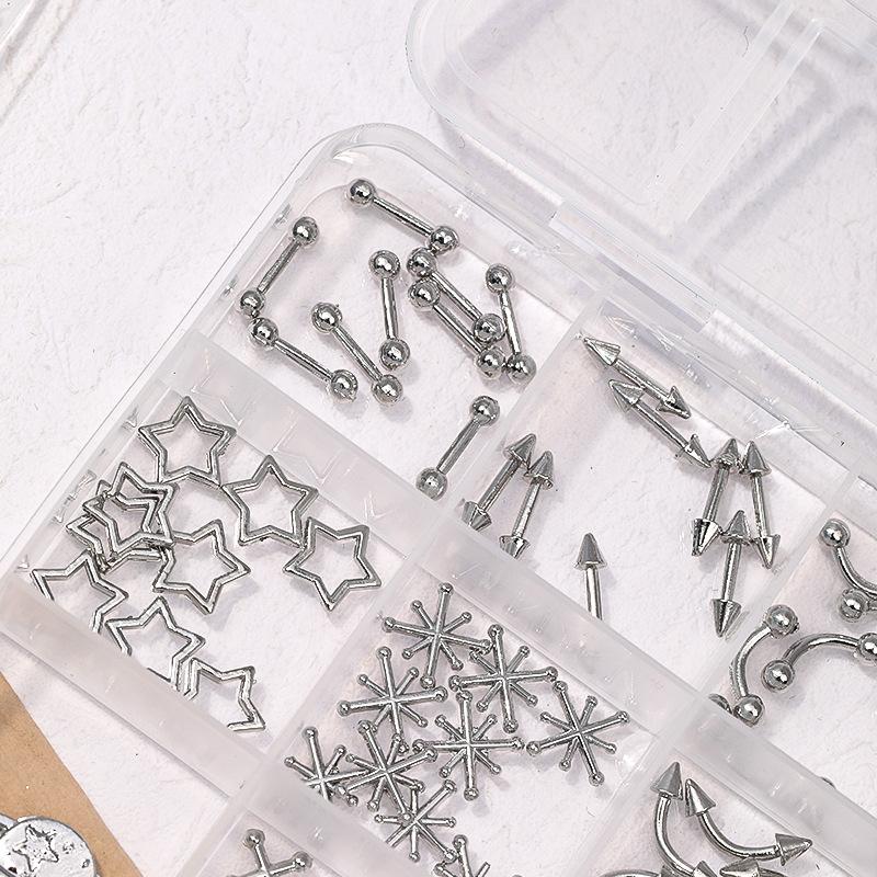 12 Riller Legering Negle Charms Punk Y2K Metal Dele Manicure Nitte Kæde Neglespids Dekoration Retro Cirkel Negle Forsyning Diy Håndværk