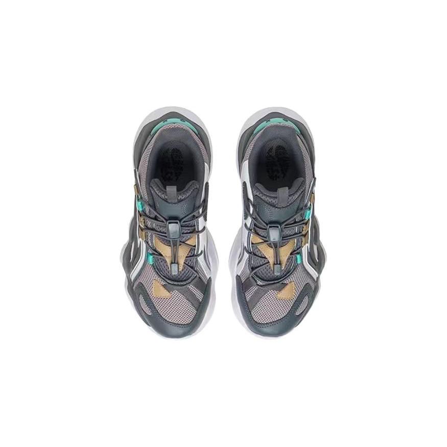 Li-Ning Cloud Cushioning Rebound Balance Support Durable Lightweight Breathable Non-Slip Anti-Kick Casual Shoes Kids Shoes Black White Gray YKCQ198-55
