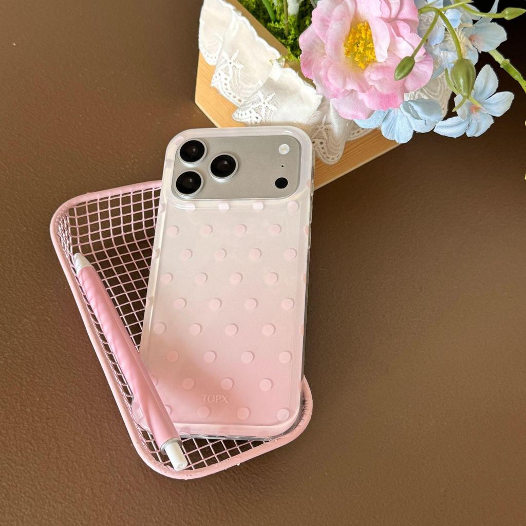 Summer Gradient Polka Dot Case for iPhone 17/16/15 Pro Max/14 Pro