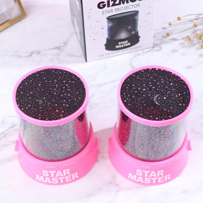 1Pc Led Night Light Projector Starry Sky Star Moon Kids Baby Sleep Colorful Lamp