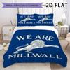 Millwall FC Set Copripiumino Trapuntato Coperta Trapuntata Federa Decorazione per la Casa Regalo di Compleanno (1 * copripiumino + 2 * federe senza imbottitura)