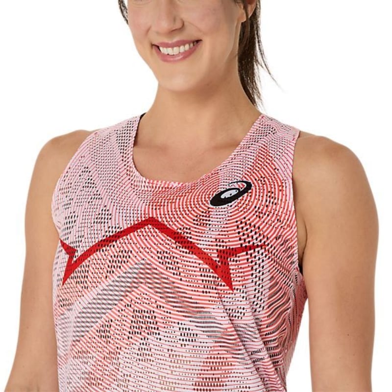 ASICS Tank Tops Women's Shimmery Red Racerback 2092A532-605