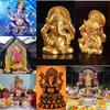 Hinduism Ganesha Elephant Head God Statue Powerful Amulet Gift Protect Travel Health Lucky Rich Blessings Jewelry Vintage Souvenir Gifts