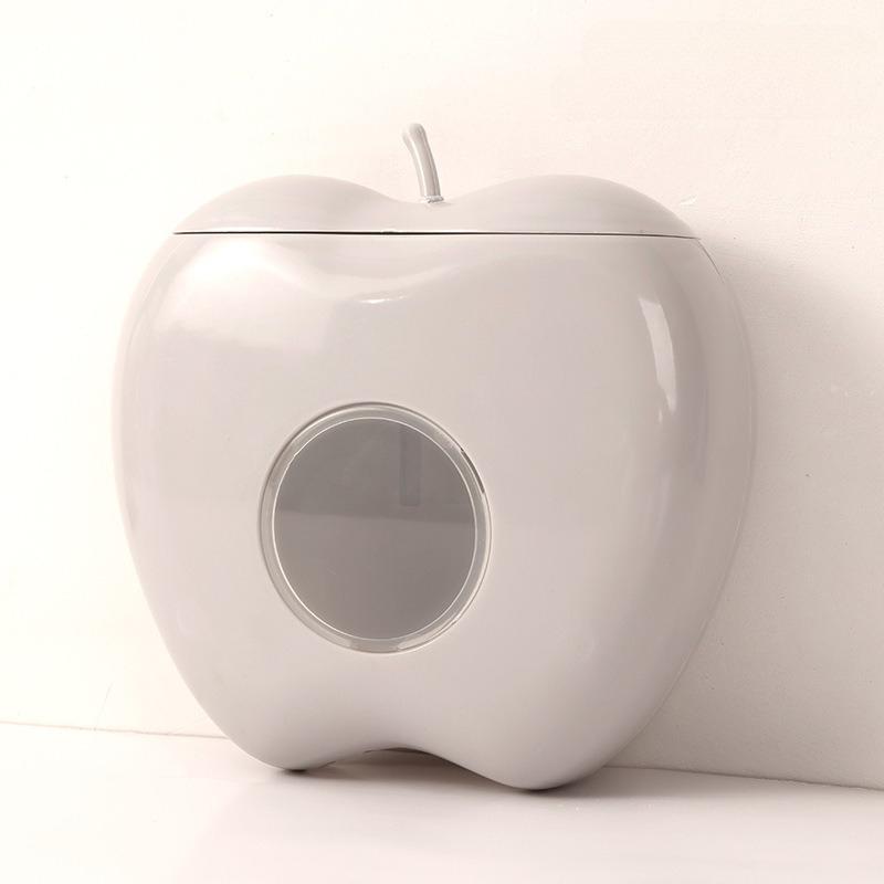 Multi Functional Apple Shaped Cling Film Bag Storage Box, Kitchen Wall Mounted Extraction And Sorting Box, A Space Saving Household Good Item
