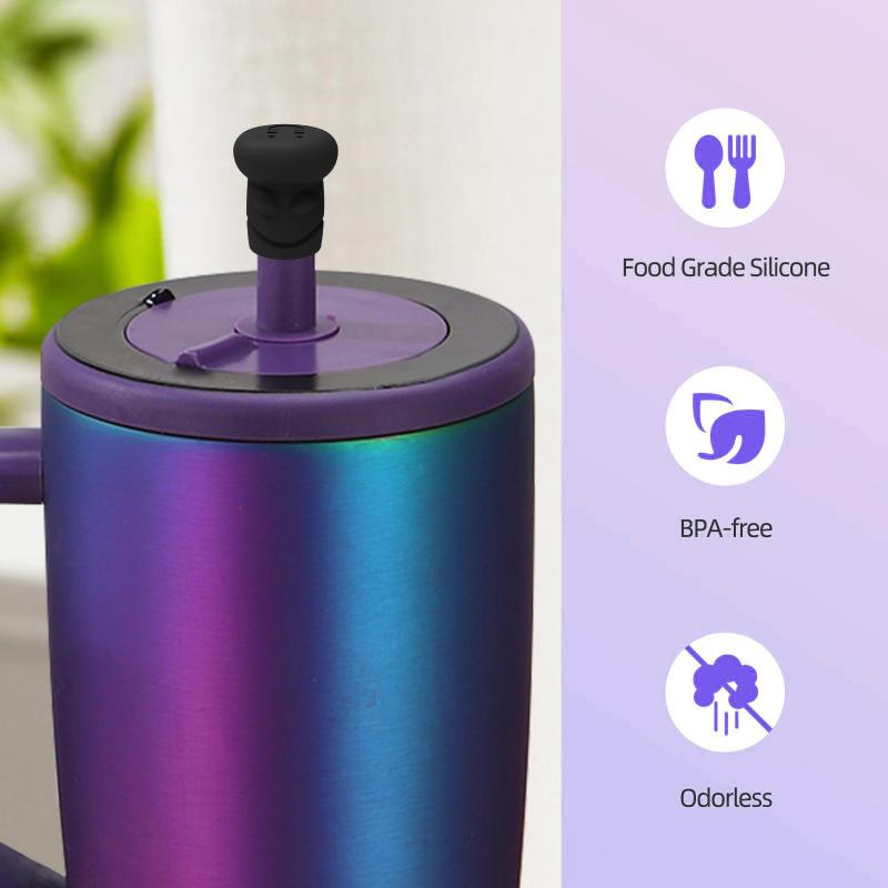 1 Pcs Portable Magnetic Suction Straw Cap Drinking Dust Plugs Tips Cover Reusable Silicone Dust Caps Water Bottle Accessories