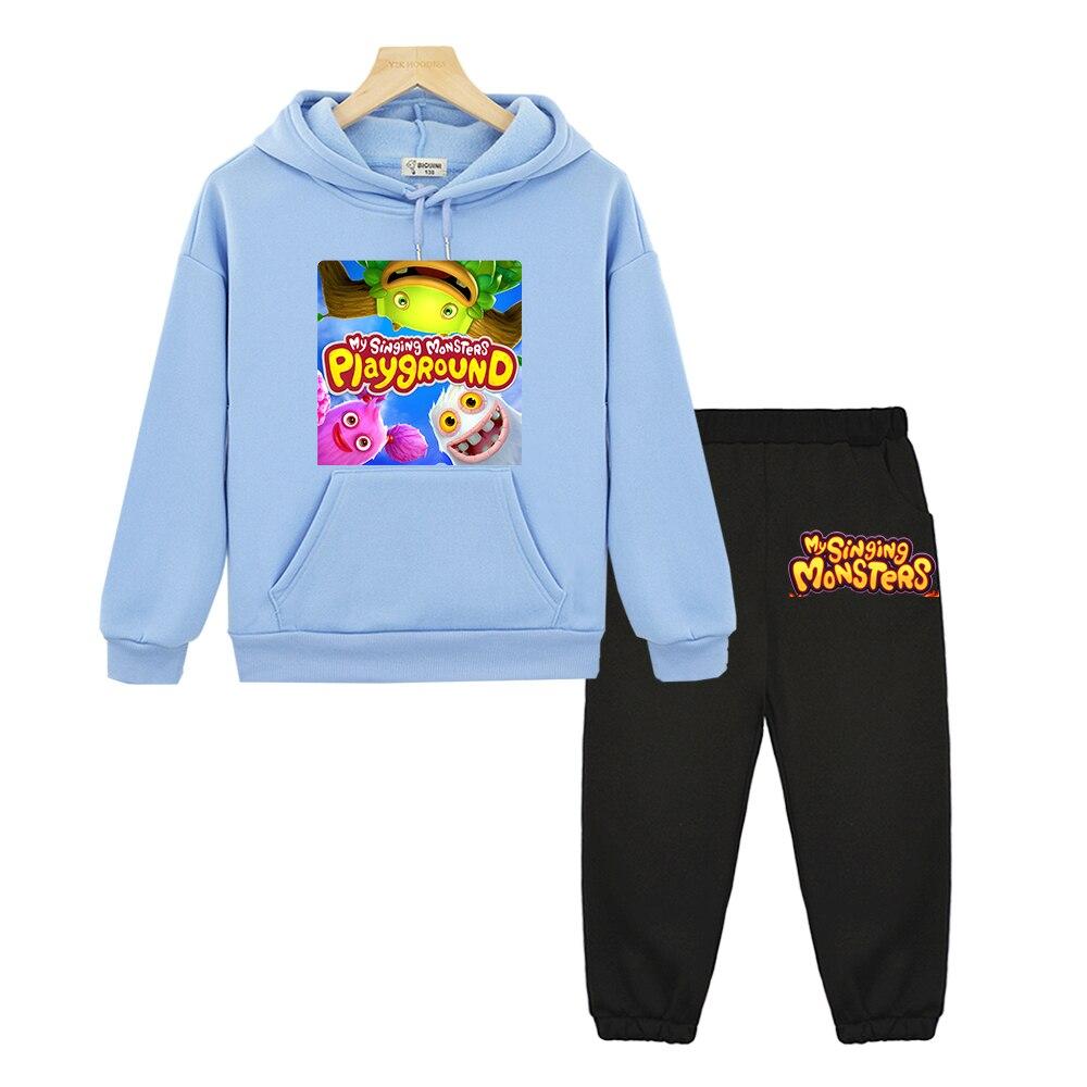 

My Singing Monsters Children Sets Anime hoodie Fleece sweatshirt kids boutique clothes Hooded Set for boy girl Children clothing