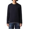 Solid Color Crew Neck Pullover Sweater Men Sweater Dark-Blue 8NZM6A-ZM1HZ-1510