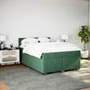 VidaXL Sommier à lattes de lit et matelas Vert foncé 160x200cm Velours 3286369