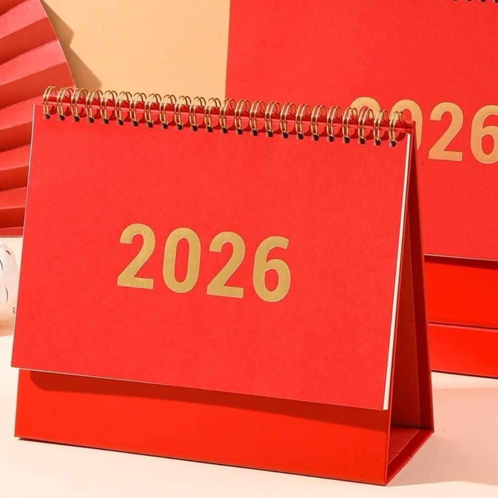 Stable Base Coil Calendar Writable Memo Standing Flip Calendar Table Planner Academic Planner