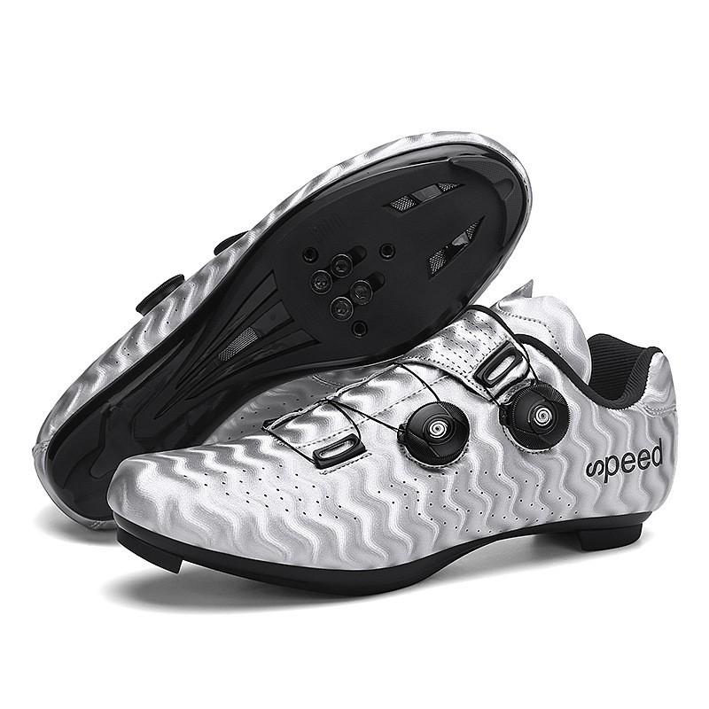 Chaussures de cyclisme pour homme avec compatibilité de cale Route VTT Vélo de montagne Semelle rigide Antidérapant Respirant Léger Soutien