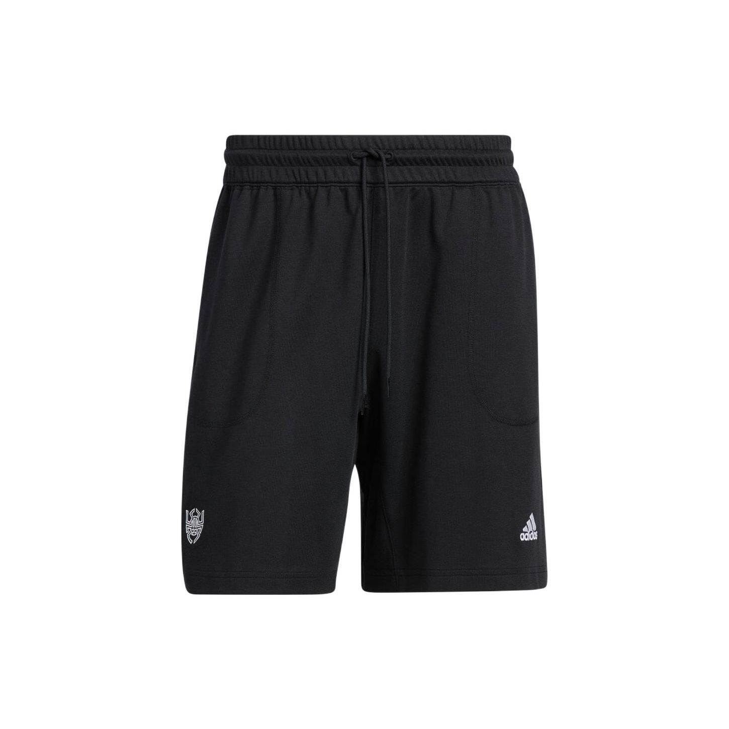 

Adidas Solid Color Drawstring Basketball Shorts Men Bottoms Black HI5828 M