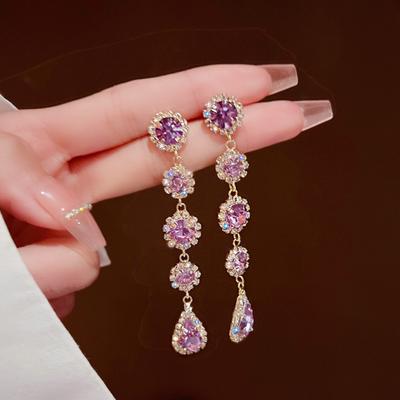 1 paio di orecchini pendenti da donna, tutti abbinabili, accessori squisiti, fantastico ciondolo di lusso per banchetti