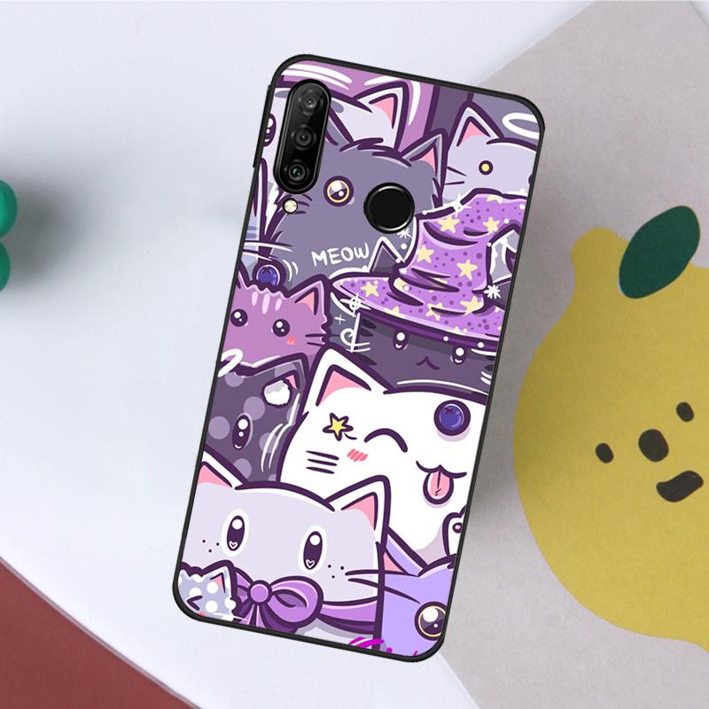 Neko Atsume For Huawei Nova 10 9 SE 11 Pro Y60 Y70 Y90 Y61 Y91 Y72 Y73 12i 11i 8i P20 P40 P30 Lite Case