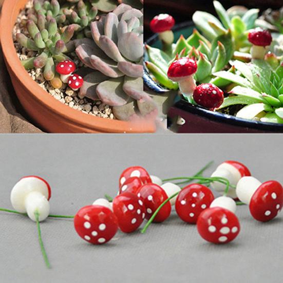 20 ks miniaturních hub, řemeslných zahradních ozdob do květináče, zahradničení, DIY mini dekorace