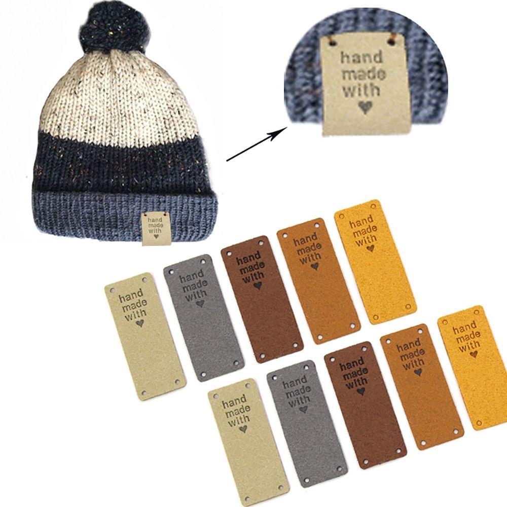 Knitting Leather Super Fiber Clothes Tags Handmade Labels Sewing Accessories Garment Labels