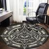1PC Mystic Symbols Office Round Area Rug, Mat Suitable For Office, Under Office Chairs Bedroom Living Room Home Decor, Room Deco