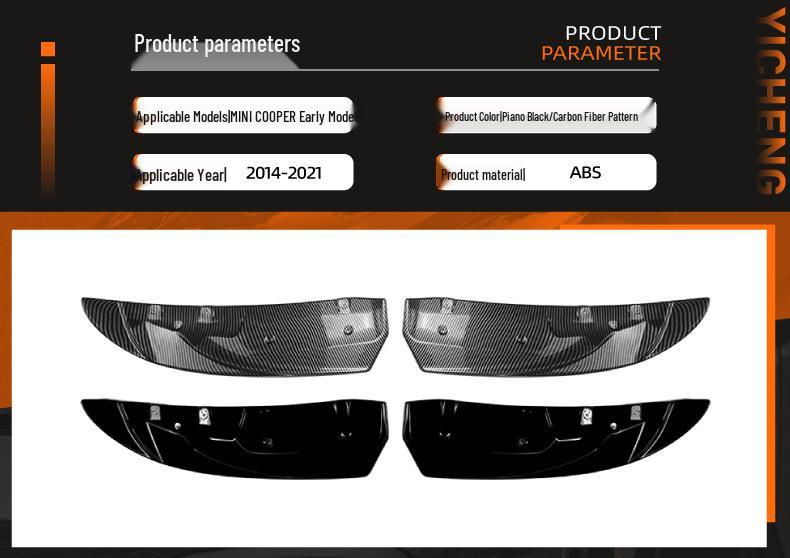 Rear Lip Diffuser for Mini Cooper F55 F56 F57 JCW 2014-2021 Modification