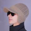 New Outdoor Winter Plush Knit Baseball Cap Men Fashionable Dad Hat With Ear Protection