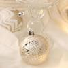 Pack of 16 Champagne Gold White Christmas Tree Traditional Pendant Ornaments