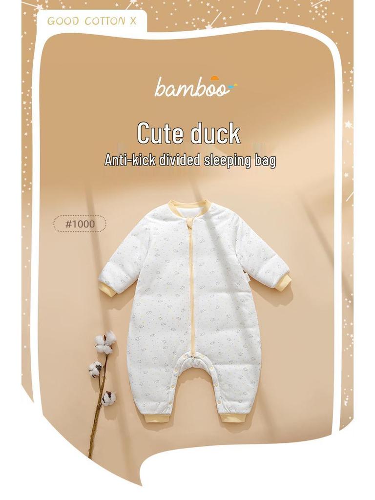 Thickened Warm Antibacterial Cotton Footed Toddler Sleeping Bag Blanket (No. 1000)