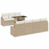 Garden Sofa Set with Cushions and Storage 8 Pcs Beige Poly Rattan