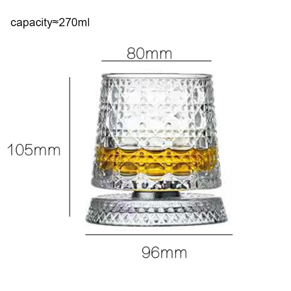 

Creative rotatable whiskey glass, New style tumbler beer mug, Home Bar Wine Glass, Glassware for wine, 270ml 270ml