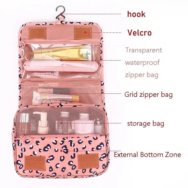 High Capacity Waterproof Travel Makeup Cosmetic Toiletries Storage Bag Ladies Beauty Neceser Organizer