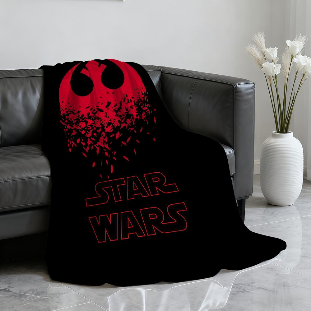 Classic Logo S-Star W-Wars Blanket Soft Throw Blanket for Home Bedroom Bed Sofa Picnic Travel Office Rest Cover Blanket Gift