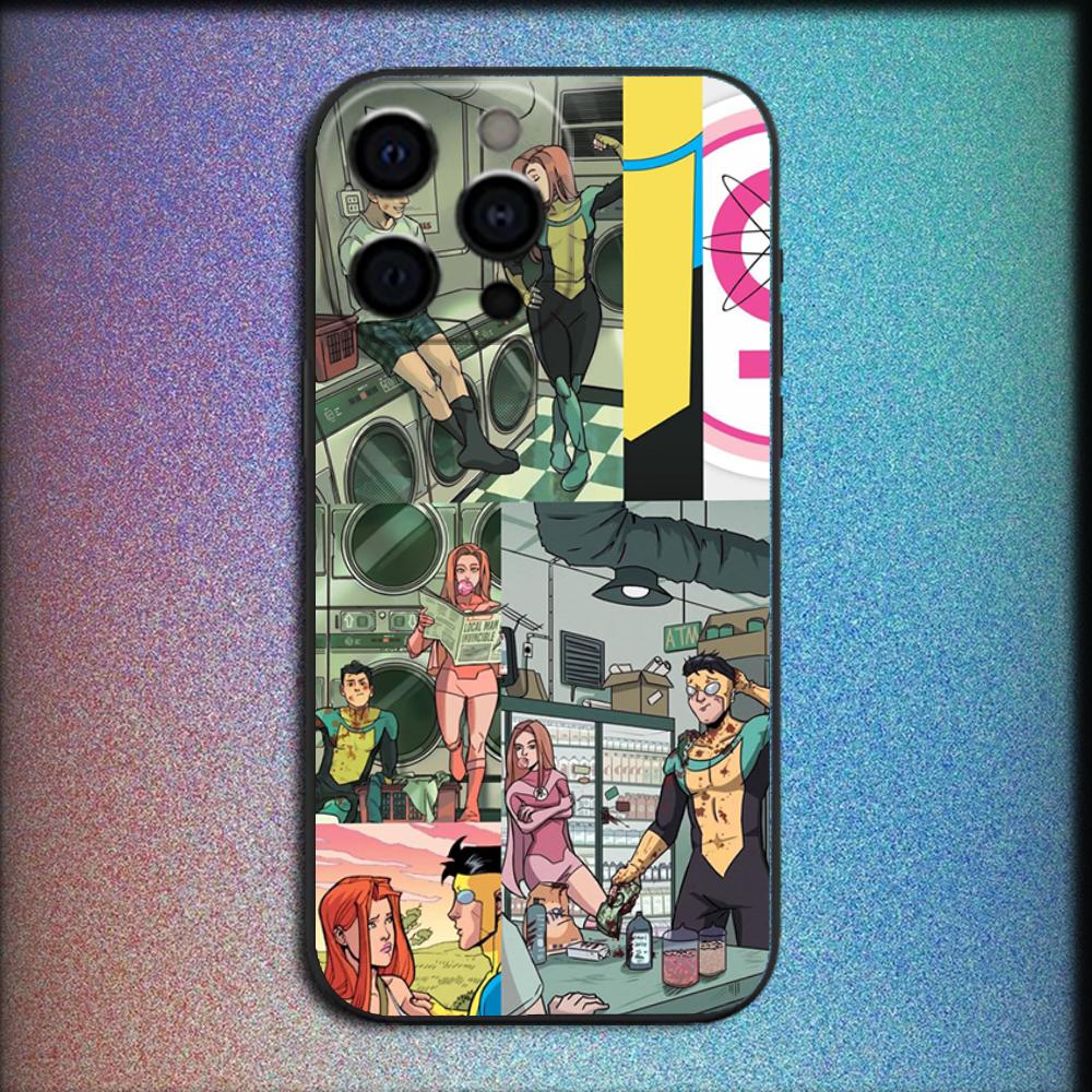 Anime TV I-Invincible Phone Case For iPhone 16,15,14,13,12,11,Pro,X,XS,Max,XR,Plus,Mini Soft Black Cover