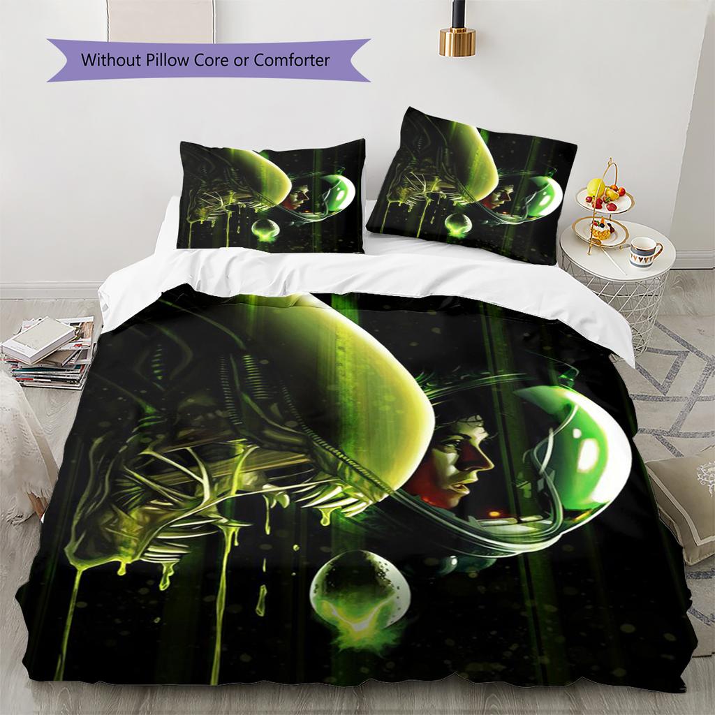 Cartoon Pattern Bedding Quilt Set Quilt Cover Pillowcase Home Decoration Birthday Gift (1 * Duvet Cover + 2 * Pillowcase, Without Core)