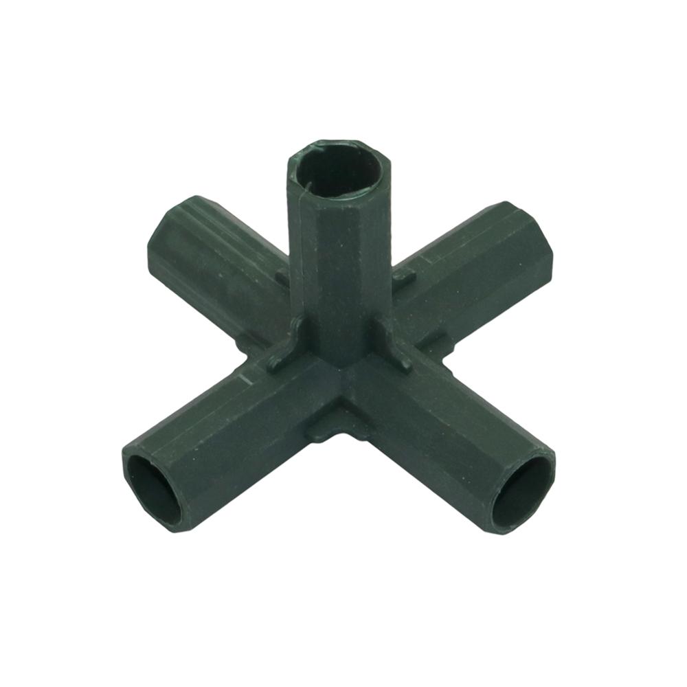 3/4/5-way Plant Stakes Edging Corner Connectors Plant climbing support rod Awning Pole Pipe joint Inner diameter 16mm 5 Pcs