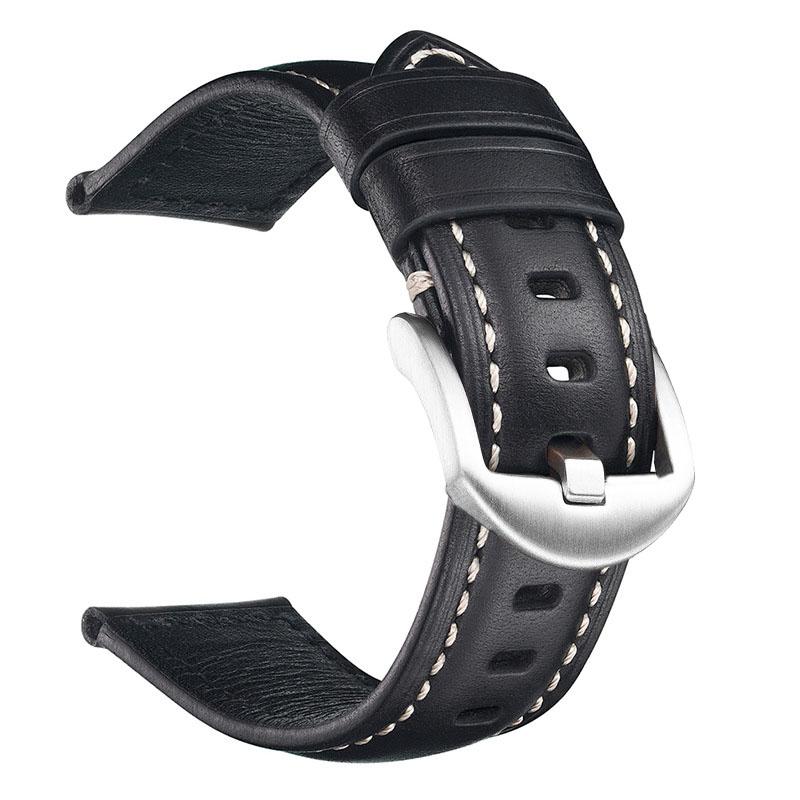 Cowhide Watch Band 18mm 20mm 22mm 24mm 26mm Retro Genuine Leather Watch Strap Quick Release Wrist Bracelet Belt