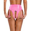 Dame Wetlook Thong Slip Open Shorts Dameundertøy Lakklærundertøy Bikinitunder Sexy Hot Pants