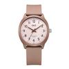 Citizen QQ 10 ATM resistente all'acqua quadrante leggero facile da leggere semplice V52A-503VK marrone