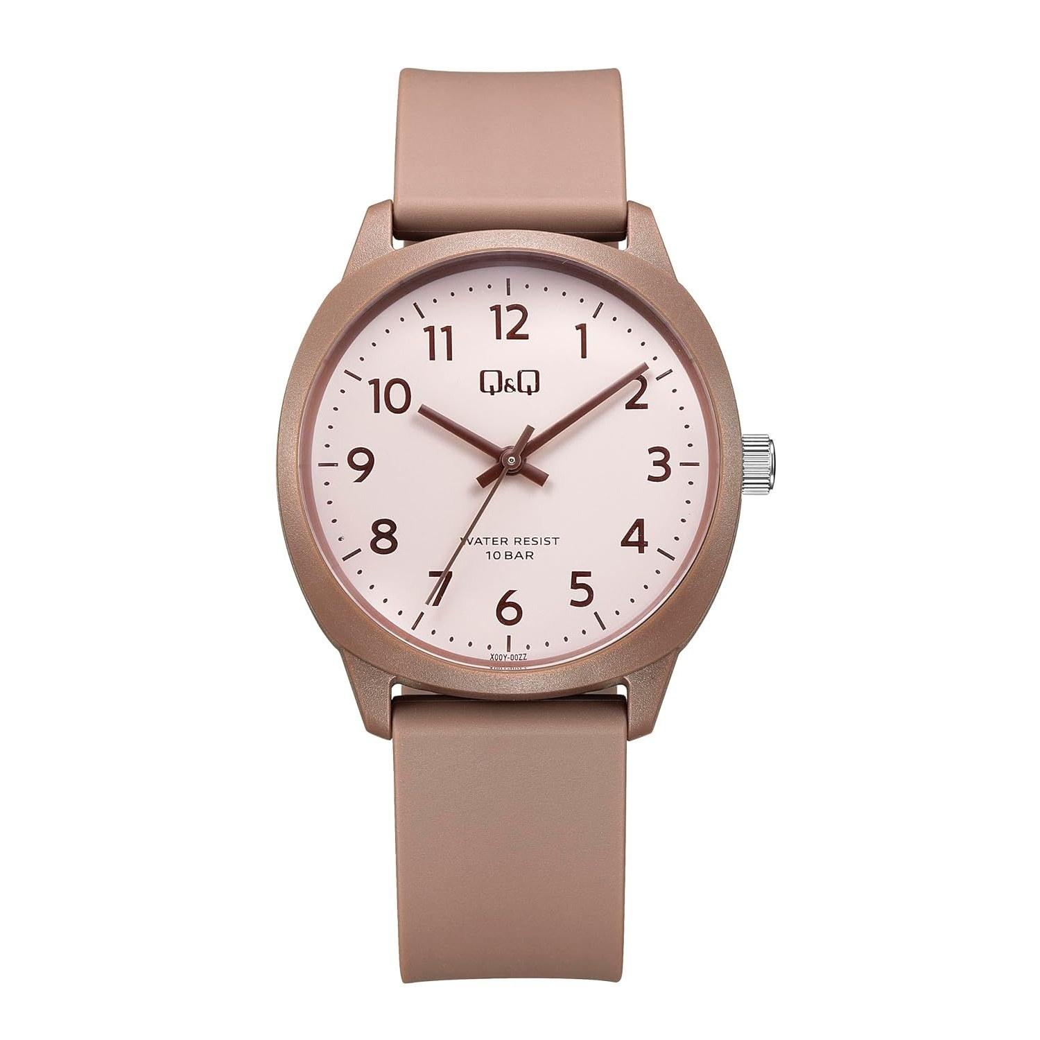 Citizen QQ 10 ATM water-resistant lightweight easy-to-read dial simple V52A-503VK brown