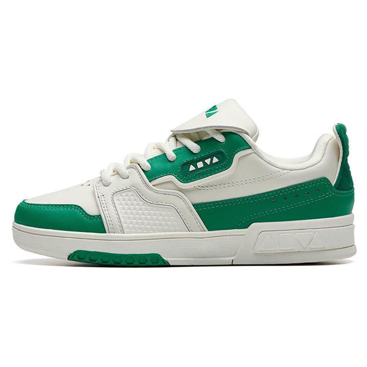 

New Anta Anti Slip Wear Resistant Low Top Skateboard Shoes Women s White Green 122238073-6 35.5