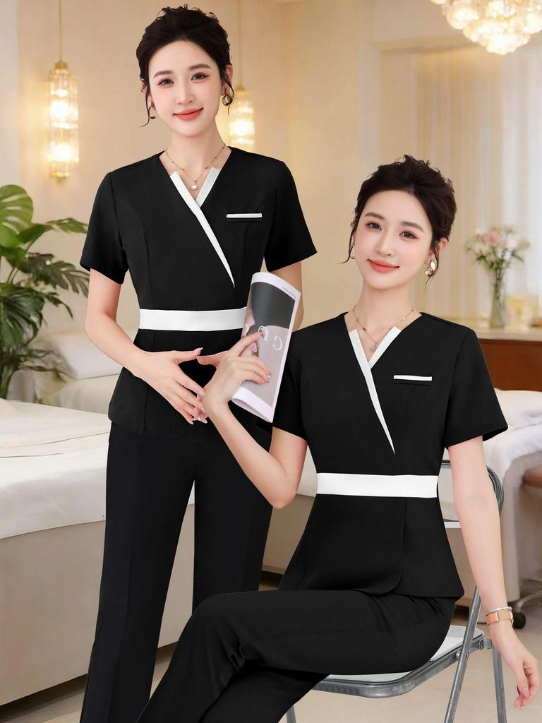 Autumn Chinese Style Beauty Salon Women's Workwear Set