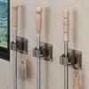 2Pcs Waterproof Wall Mounted Broom Stand Space Saving Mop Storage Clamp Mop Clip Rack  Household