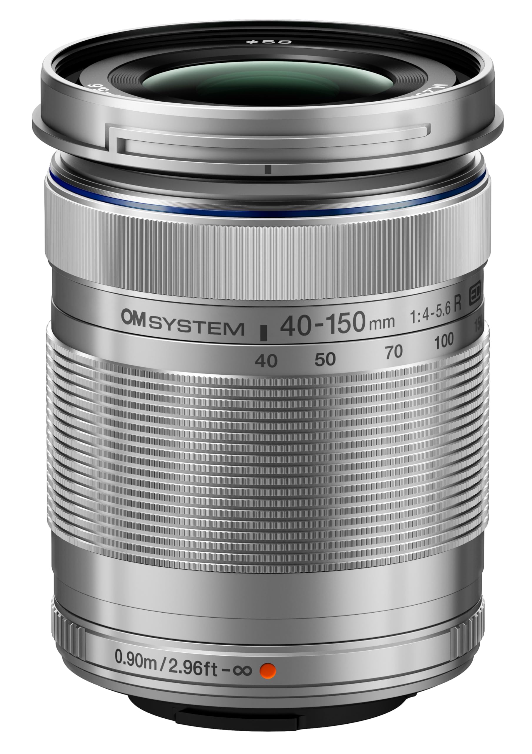 OM SYSTEM Olympus Digital R Silver Micro Four Thirds System Camera Zoom Lens Portable Design M.Zuiko 40-150mm F4.0-5.6 3.75x