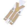 Men Kids Yellow Khaki Brown Suspender Bowtie Set Elastic Adjustable Y-Back Braces Straps Daily Father-Child Braces Accessory