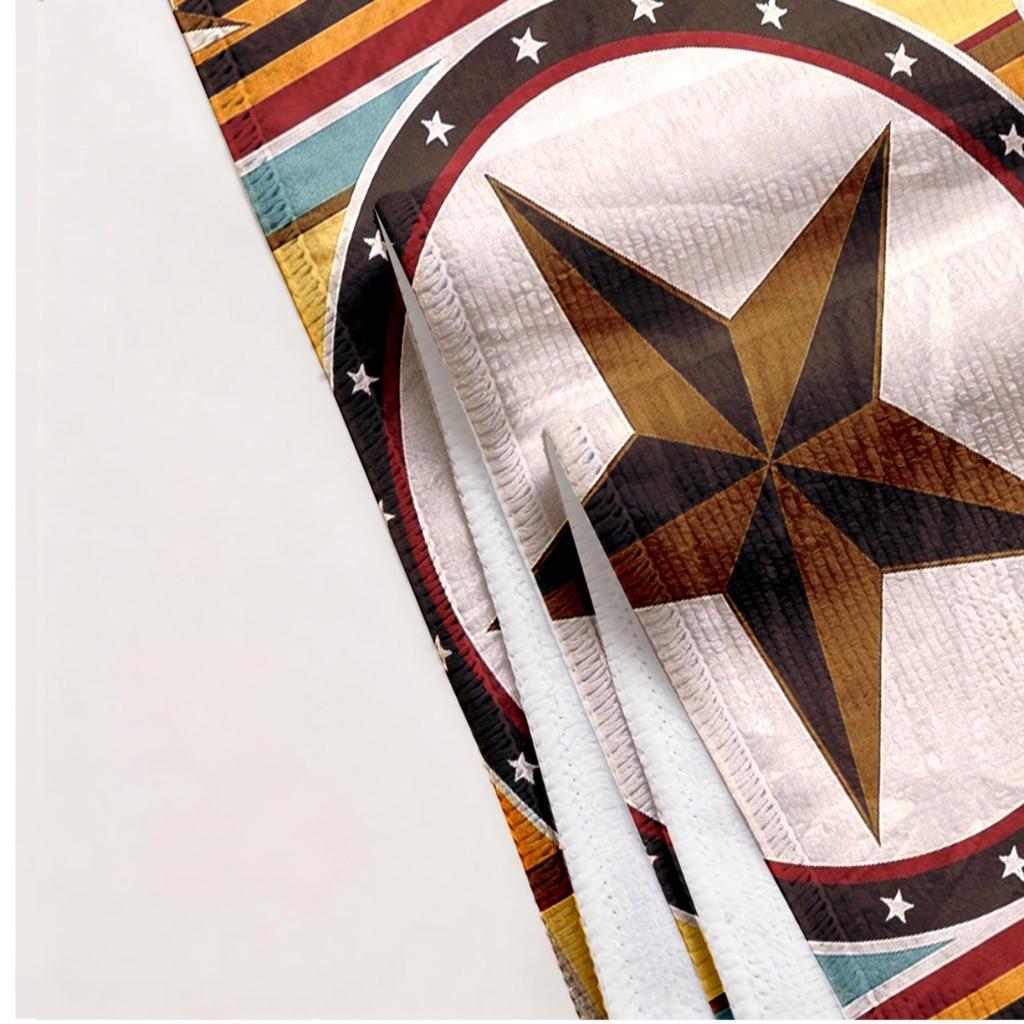 Western cowboy Texas style pattern polyester microfiber beach towel is highly absorbent, suitable for swimming and beach outings