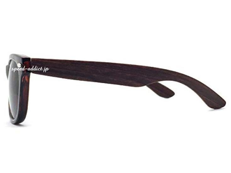 [DESIGN EYEWEAR] WOOD TEMPLE WELLINGTON SUNGLASSES (Wood Temple Wellington Sunglasses) Tortoiseshell × BROWN