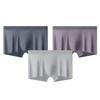 Langsha [Real Nylon + Cooling Breathable] Men's Ice Silk Boxer Briefs Breathable Large Size Shorts 4-Pack