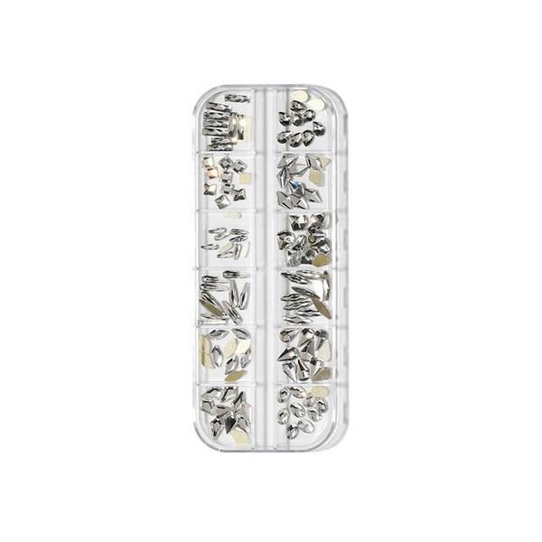 

12 комплектов деталей для ногтей, 1 комплект кристаллической формы.