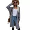 Fashion Fall and Winter New Arrival Solid Color Fashion Elegant Knitting Knitwear Sleeve Open Cardigan Sweater Outwear Female Sweater