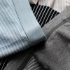 Herren Boxer Briefs aus gestreifter Modal-Baumwolle im koreanischen Stil - Schlichte mittelhohe Taille, große Größe