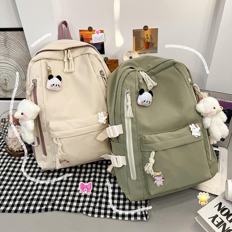 Large Women's Cute Japanese Style Backpack, Korean-Inspired, Versatile for Middle School Students