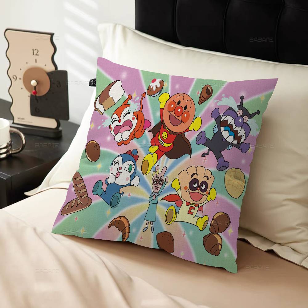 

C-Children A-Anpanman Cushion Cover Pillowcase Upholstery Sofa Throw Pillow Home Decor Pillowcas 12x12Inch